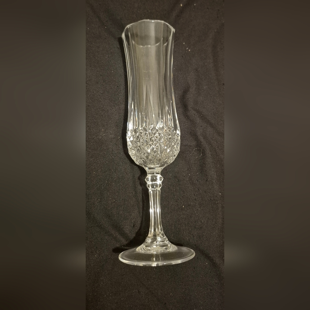 Longchamp Clear Crystal Champagne Flute